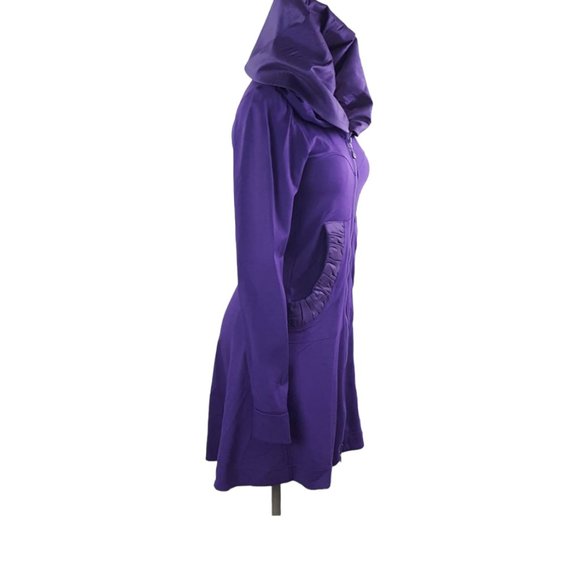 Joseph Ribkoff Zip up Dress Hooded Purple Women sz 4 - Picture 6 of 10